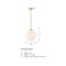 Designers Fountain Wine Flower 60 Watt 1-Light Brushed Gold Glam Pendant Light with White Art Glass Shade D329M-11P-BG - alternate 8
